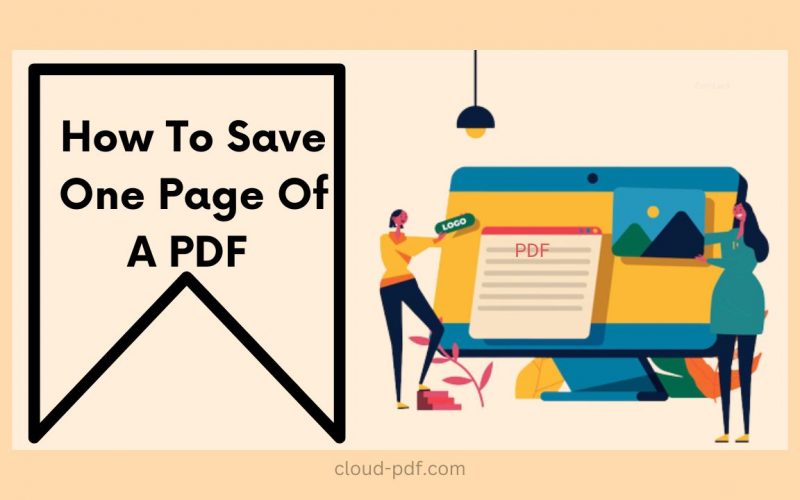 How To Save One Page Of A PDF