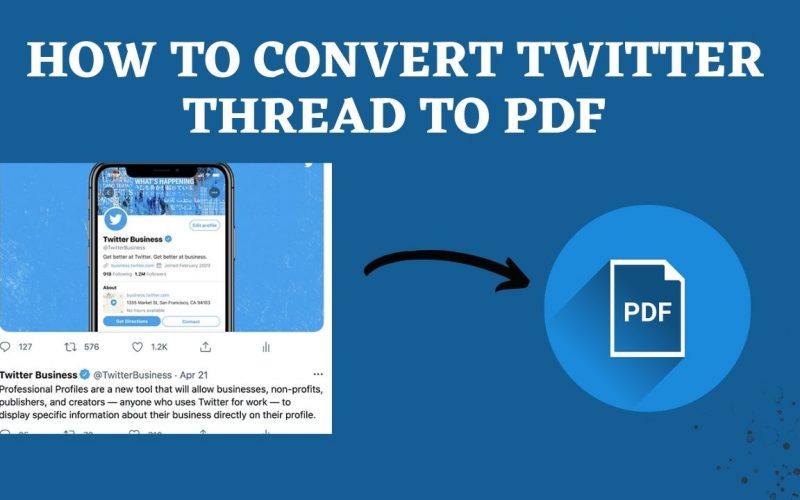 How To Convert Twitter Thread To PDF